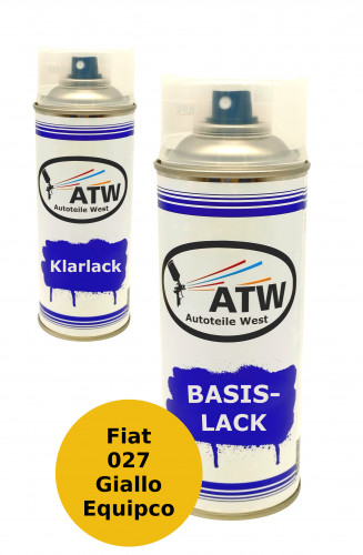 Autolack für Fiat 027 Giallo Equipco+400ml Klarlack Set